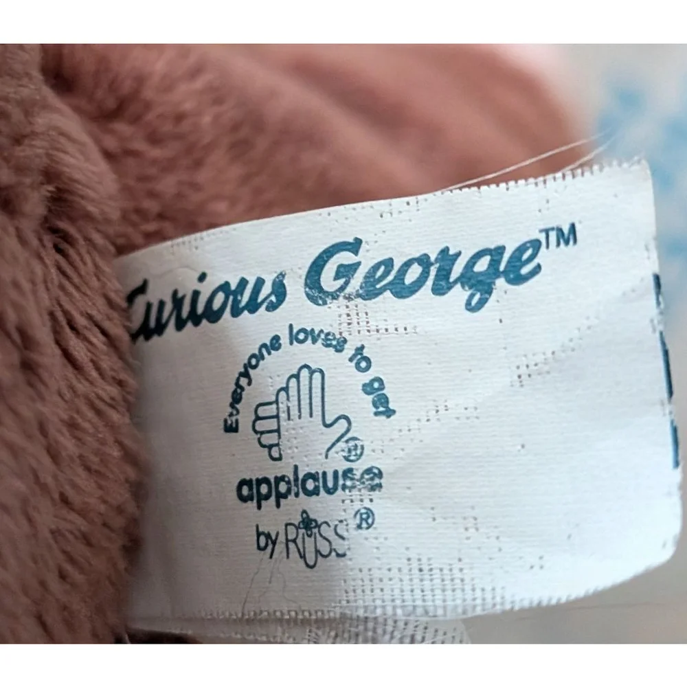 Baby Curious George Brown Beige Stuffed Animal One Size